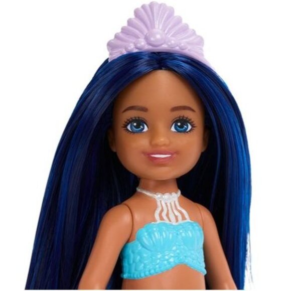 Barbie Chelsea Mermaid Doll with Blue Hair 6.4″ Bath‑Friendly Toy - Picture 2 of 8